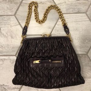 Marc Jacobs Quilted Burgundy Shoulder Bag